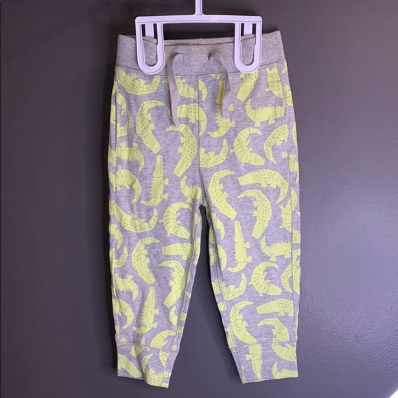 GAP Other - Baby Gap Gray and green toddlers Crocodile Print Bottoms size 2 years